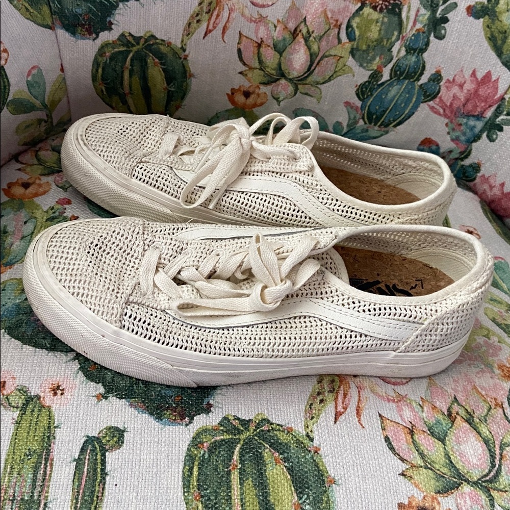 Vans VR3 White White Marshmallow Mesh Shoes Sneakers GUC 7.5 - Picture 4 of 7